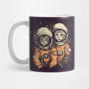 Two Astronaut Cats Mug